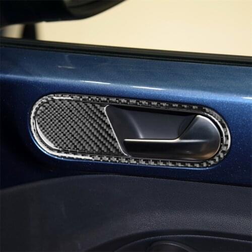Carbon fiber Car Door handle panel Car interior decoration sticker For Volkswagen Beetle 2012-2019