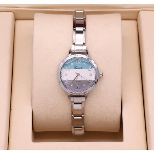 Hapiship 2020 Fashion Men Womens Stainless Steel Cute Color Matching Watch Bracelet Bangle for Friend Wife Birthday Gift G135