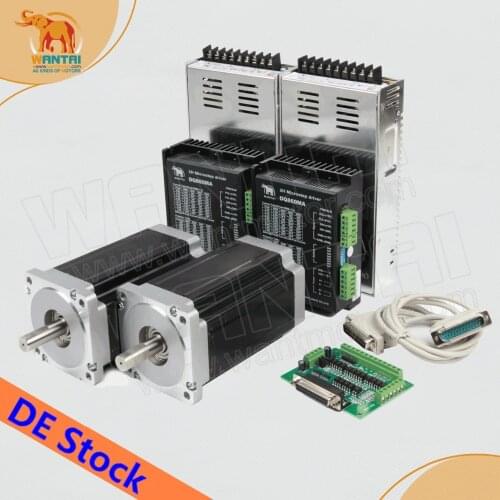 [No tariff for EU]! CNC Wantai 2Axis Nema34 Stepper Motor 12N.M 1700oz-in 151mm 6A CNC Machine Milling Engraving