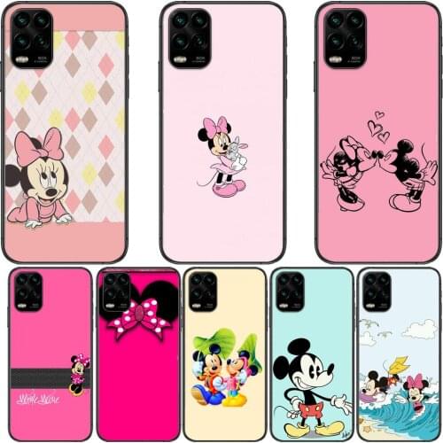 Disney Mickey Minnie Mouse cartoon Phone Case For XiaoMi Redmi Note 11 10 9S 8 7 6 5 A Pro T Y1 Anime Black Cover Silicone Back
