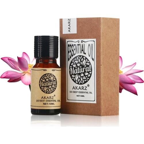 AKARZ Famous brand free shipping aromatherapy Lotus oil Delaying senescence Reduce oil secretion Relax Lotus Essential oil