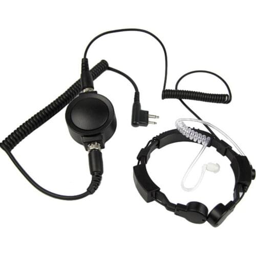 FBI Heavy Duty Tactical Big PTT Mic Throat Vibration Microphone Headset for Motorola Portable Radio E4K2 EP450 GP300 CP040 CP180