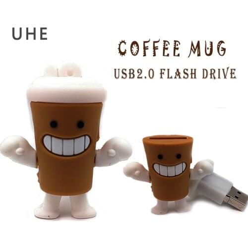 New design pen drive usb2.0 real capacity flash drive 4gb 8gb 16gb 32gb 64gb cartoon bottle coffee mug pendrive cup memory stick