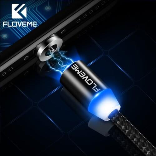 FLOVEME Magnetic Cable For iPhone Lighting Charging Cable Nylon Braided Magnetic Charger Micro USB Type C Cable USB Tipo C Cabo