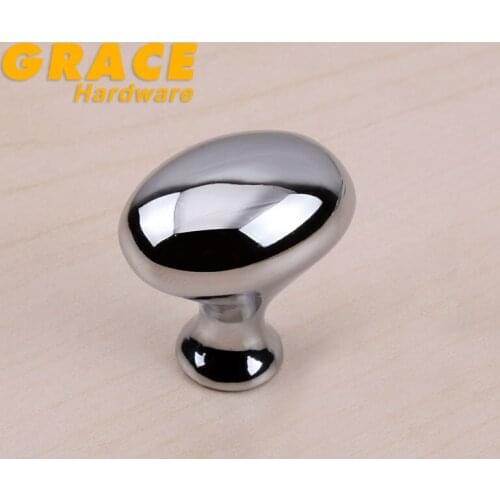 Chrome Cabinet Drawer Knob Modern And Simple European Style Garden Wardrobe Cabinet Handle(L:27mm)