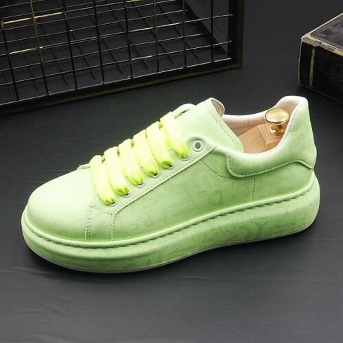 CuddlyIIPanda Men Fashion Casual Board Shoes Spring Autumn Thick Bottom Luxury Designer Youth Trending Breathable Sneakers