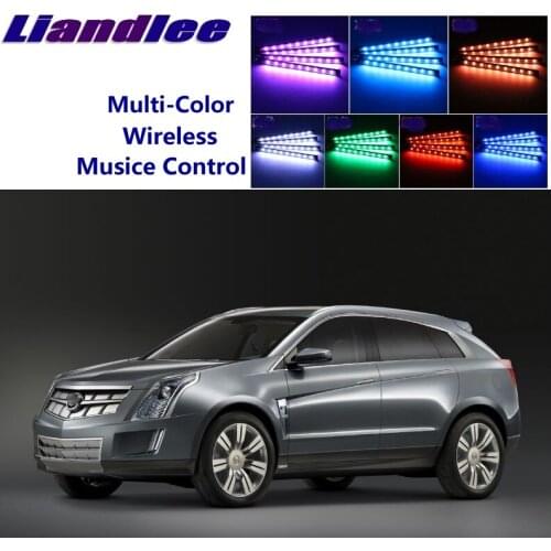LiandLee Car Glow Interior Floor Decorative Atmosphere Seats Accent Ambient Neon light For Cadillac Provoq