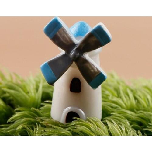 Mini House Windmill Miniature Fairy Garden Home Decoration Houses Mini Craft Micro Landscaping Decor DIY Accessories