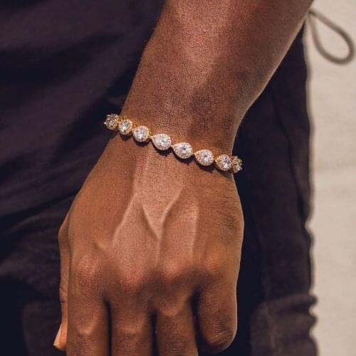 Stonefans Boho Fashion Crystal Heart Chain Bracelet for Women Christmas Rhinestone Link Chain Bracelet on Hand Jewelry Wholesale