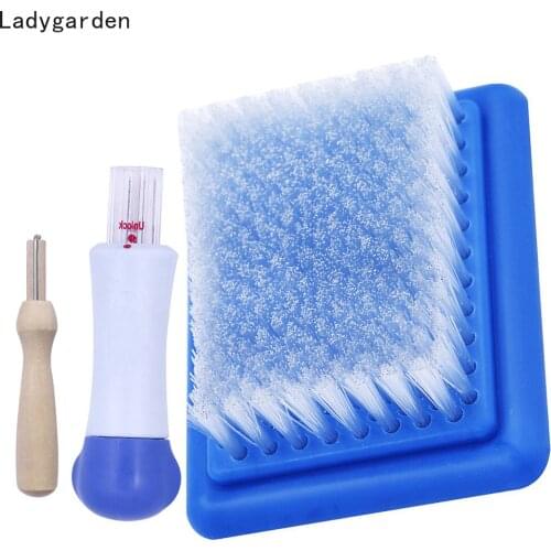 Felting Needle Kit Felting Needle Mat Wool Felt Background Brush Embroidery Sewing Crafts Felting Needles Felted Wool Rug Brush