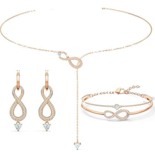 New Fashion 8 Character Gold Necklace with Exquisite and Shiny Design Birthday Gift