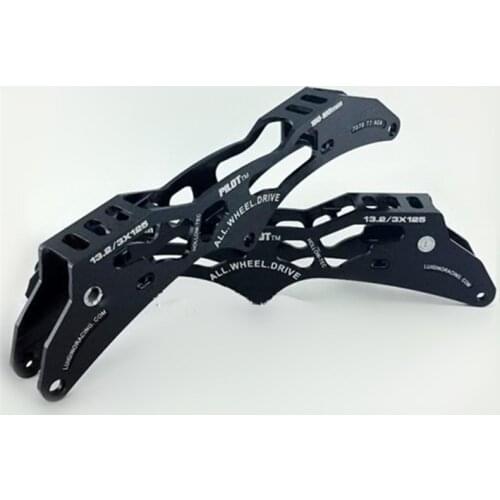 3X110mm 3X125mm Pilot Inline Speed Skate Frame Base, 7075 T7 ACA Aluminium Alloy Unfoldable Material 110mm 125mm 3 wheels Frame