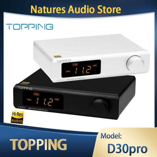 TOPPING D30pro 4xCS43198 DAC XU208 DSD256 & PCM384kHz Hi-Res Decoder D30 PRO Preamplifier Function with Remote Control