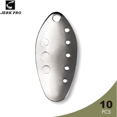 JERK PRO 10PCS Size 3 Nickel Steel Swing Spinner Blades Multihole Pattern Fishing Lures Accessories