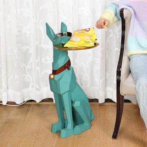 Nordic Decoration Home Figurine DogPallets StatuesCreative Living Room SculptureLarge Landing DogStatue DecorationCreative Gift