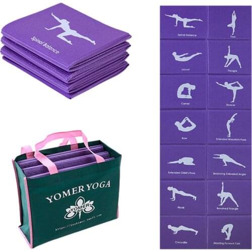 Folding Yoga Mat PVC Portable Outdoor Beach Picnic Camping Yoga Mat Waterproof Mat For Travel Beginners