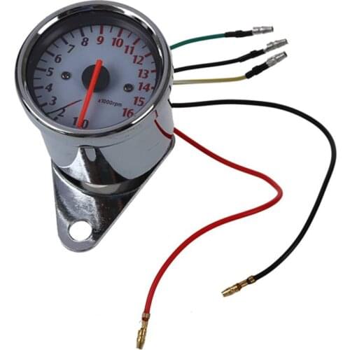 Universal Motorcycle Tachometer Speeeter Gauge gauge 0-16000RPM