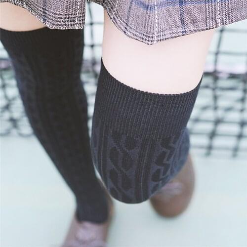 Spring and Autumn Tie Knee Socks Lady Hemp Stockings Cotton College Wind Show Thin High Thigh Socks