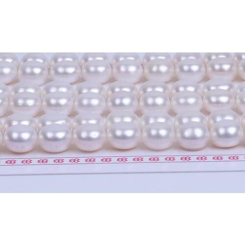 3-3.5mm 4-4.5mm 6-6.5mm Button Pearls Free Shipping Natural Freshwater Pearl Half Hole Loose Pearls