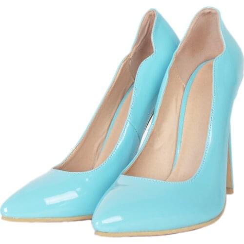 2018 NEW ARRIVE Women Shoes turquoise Sexy Stilettos High Heels 12cm/10cm/8cm Pointed Toe Women Pumps