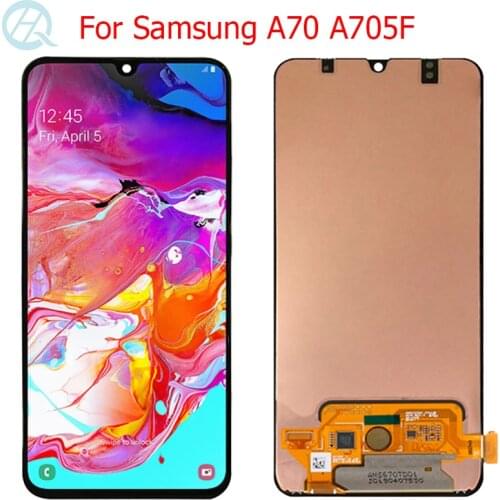 Original AMOLED LCD For Samsung Galaxy A70 Display With Frame 6.7" Samsung A70 A705F A705F/DS SM-A705F LCD Touch Screen Assembly