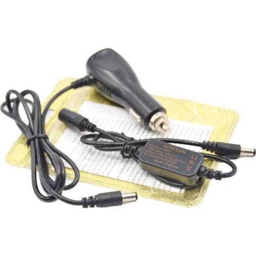 12V 24V car charger+step-down cable 8V for ACK-E6 AC-PW20 NP-FW50 DMW-DCC3 BLB13 DR-E6 LP-E6 DR-400 BP-511 DR-E18 dummy battery