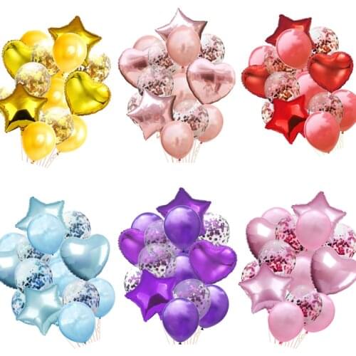 14pcs/lot 12inch Latex Colorful Confetti Balloons Inflatable Helium Balloon Birthday Party Wedding Festival Balloon decoration