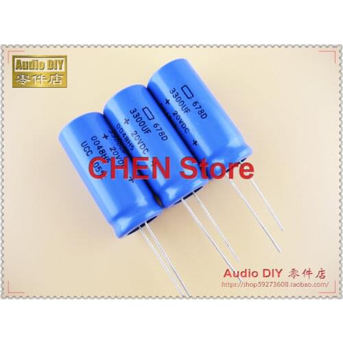 4pcs/10pcs U.S SPRAGUE 678D 20V3300UF 18X40MM 3300UF 20V UCC 3300uF/20V Electrolytic capacitor