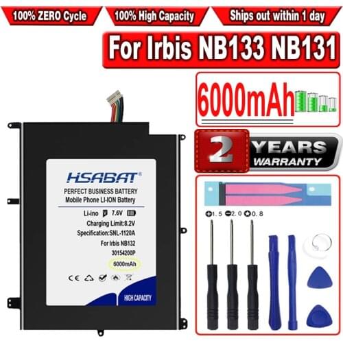 HSABAT 6000mAh 30154200P Laptop Battery for Irbis NB133 NB131