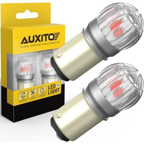 AUXITO 2Pcs 1157 Bay15d LED Red White 7507 P21/5W LED Canbus Lamp Driving DRL Parking Position Brake Tail Car Lights Bulb 12V