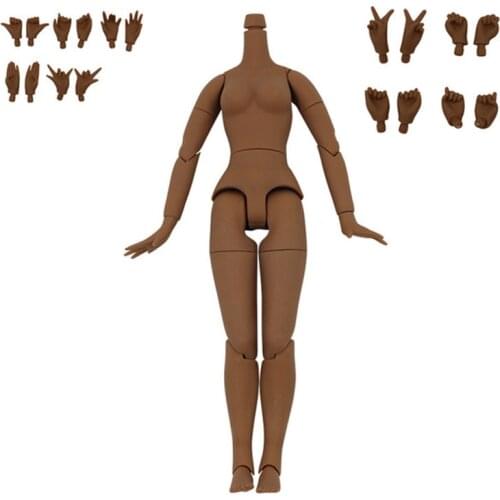 Azone body Super dark skin big breast body 20cm 8.5 inch For 1/6 doll blyth joint Body suitable for DIY change the body ICY