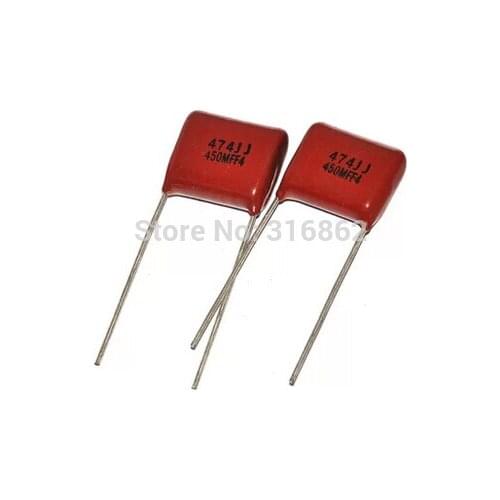 Free shipping 50pcs/lot CBB 450V 474 470NF 450V 0.47UF pitch 15MM