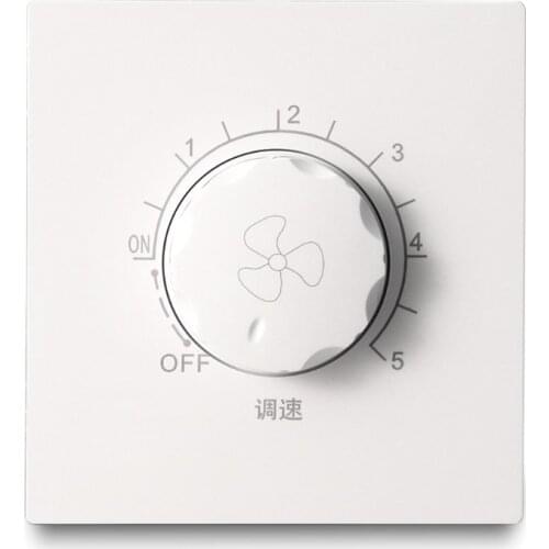 Household Concealed 86 Type 220V 10A Adjustment Ceiling Fan Speed Control Switch U1JE