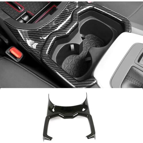 For Toyota Rav 4 Rav4 2019 2020 Center Console Gear Shift Water Cup Holder Storage Box Frame Trim Carbon Fiber Printed