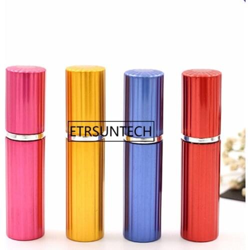 5ml Travel Portable Replaceable Empty Atomizer Perfume Bottle Aluminum Pump Spray Box Cosmetic Glass Glass Tube F1545