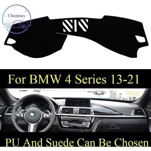 Customize For BMW 4 Series 2013-2021 430i M Sport Dashboard Console Cover PU Leather Suede Protector Sunshield Pad