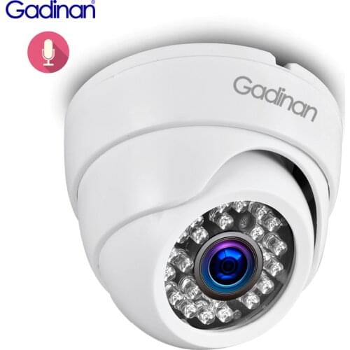 Gadinan H.265AI 3MP 1080P 25fps 1/2.7'' SC3235 IP Camera Audio Indoor IR Night Dome Video Camera Motion Alert P2P RTSP POE