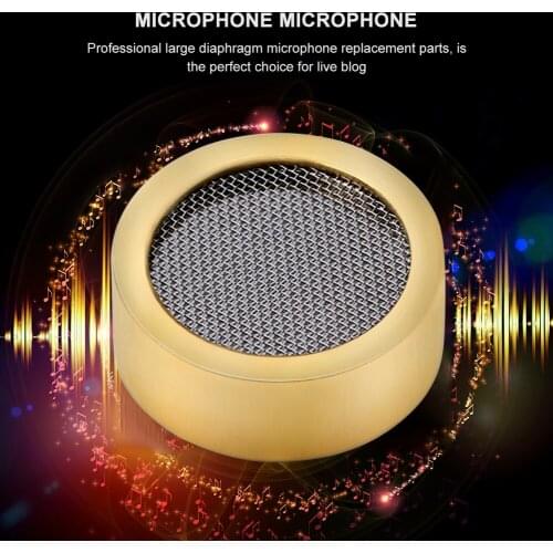 Aluminum Alloy Condenser Microphone Large Diaphragm Cartridge Core Capsule Replacements Mic Parts For Studio Recording