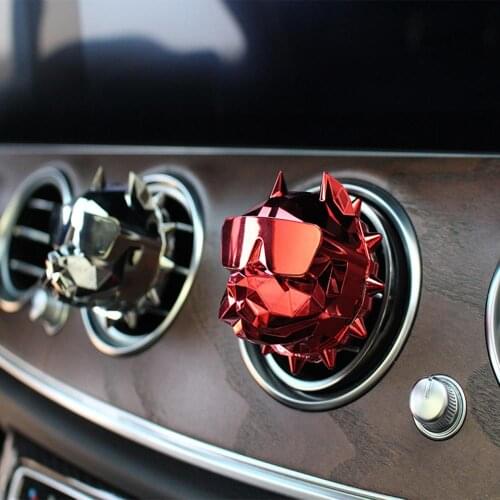 Creative Bulldog Diffuser Car Decor Factory Price Bulldog Car Perfume Fragrance Clip Auto Vent Air Freshener Scent Parfum