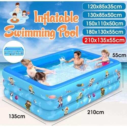 Indoor Game120/130/150/180/210Cm Rectangular Inflatable Swimming Pool Paddling Bathing Tub Outdoor Summer For Kids Children Pool
