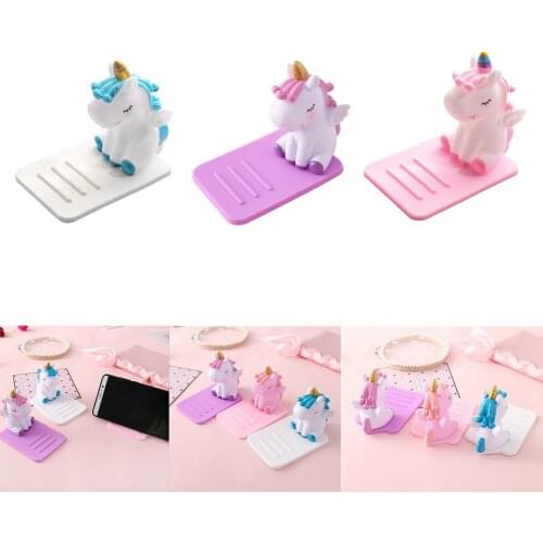 Cute Anti-Slip Cartoon Unicorn Phone Stand Mobile Phone Holder Support Desk Decor Phone Bracket for Phone