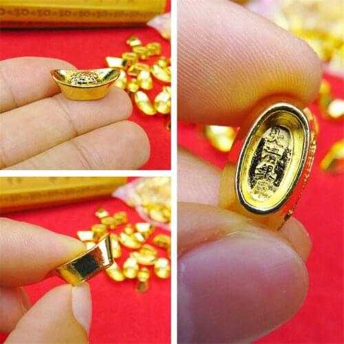 Mini Ingot Ornaments Mobile Phone Shell Decoration Accessories Electroplating Gold Silver Trinkets Parent-child DIY Gadgets