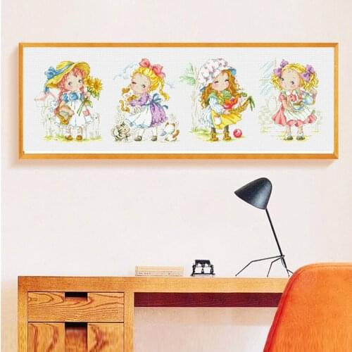 Cross Stitch Set Chinese Cross-stitch Kit Embroidery Needlework Craft Packages Cotton Fabric Floss New Designs Embroidery G136