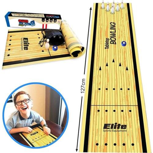 Table Bowling Ball Board Game Toys Indoor Mini Desktop Curling Bowling Games Family Puzzle Children' Sports Game Toys for Home