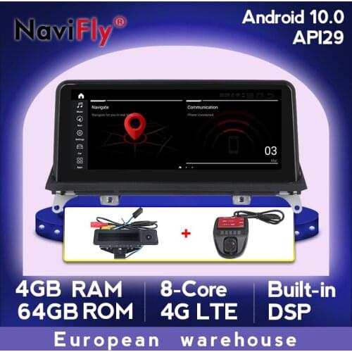 NaviFly 10.25" 4GB 64GB Android 10.0 Car Multimedia Player for BMW X5 E70 / X6 E71 MASK CCC CIC System Octa Core DSP 4G LTE WIFI