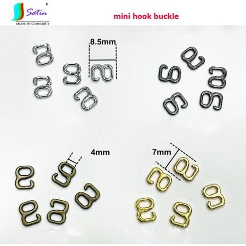 New Style Mini 4mm Metal Color Doll Underwear Bra Pants Belt Sew Accessory gold Silver Gun Black,Bronze Small Hook Buckle Button