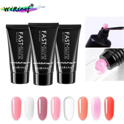 WiRinef Poly Extension Nail Gel Soak Off UV Builder Extension Gel More Beautiful Pink Colors Nails Extension Gel Lacquer