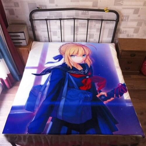 Anime Manga Fate Saber Stay Night Bed Sheet 150*200cm Bedsheet 007