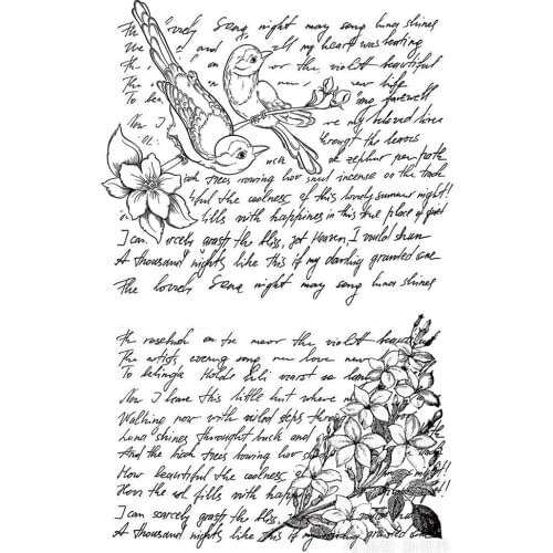 Bird / Words Clear Stamps For DIY Scrapbooking Card Making Silicone Stamps Fun Decoration Supplies