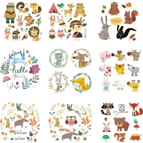 Iron-on Transfers for Clothing Ironing Patches Animals Stickers Diy Dog Patch Textile Vinyl Adhesive Stripe Stripes on Clothes C